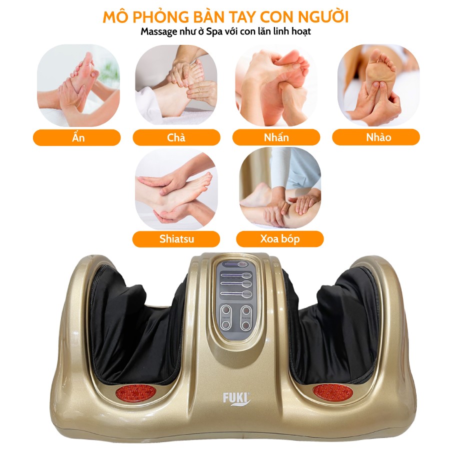 Máy massage chân hồng ngoại Fuki Nhật Bản FK-6811 (màu vàng)